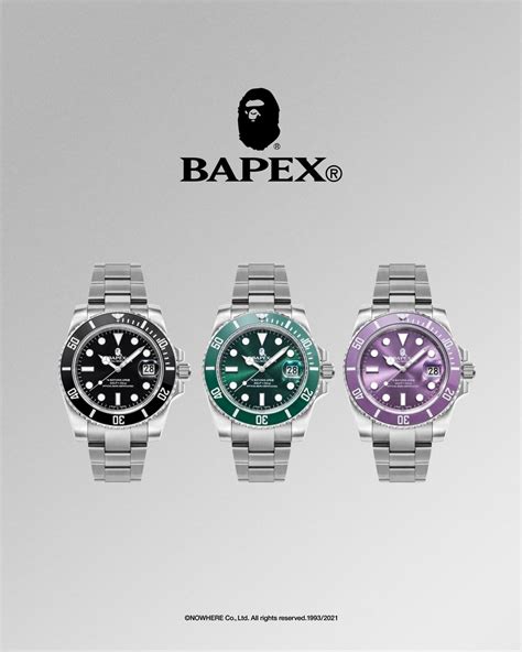 bapex rolex|bape x rolex watch.